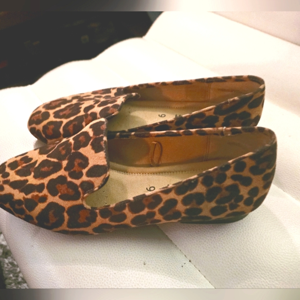 Joe Fresh leopard print loafers